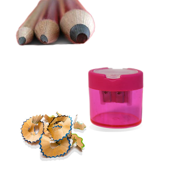 PROJECTS Spitzer mit Dose für dicke und dünne Stifte 10er SPAR SET in rosa blau