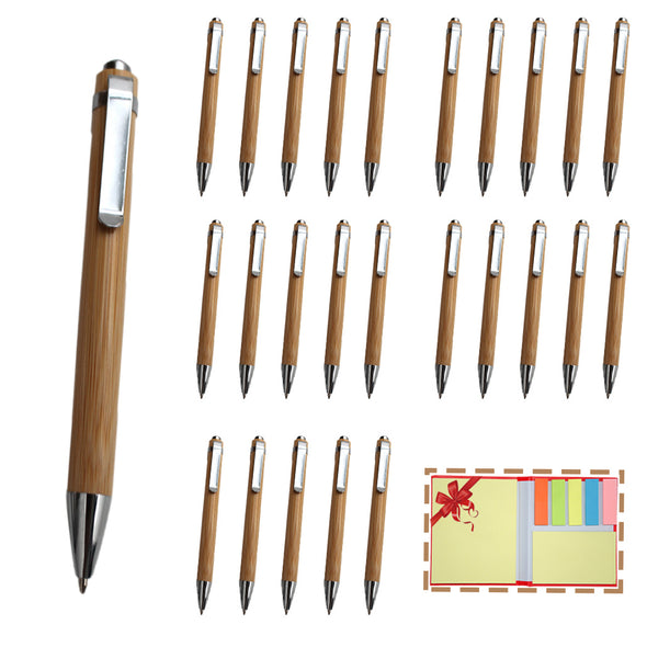 PROJECTS Holz Kugelschreiber Set aus Bambus - SPAR SET mit Haftnotizen - nachhaltig