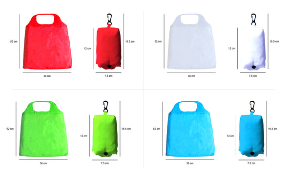 PROJECTS 4er Set Faltbare Einkaufstaschen aus Polyester